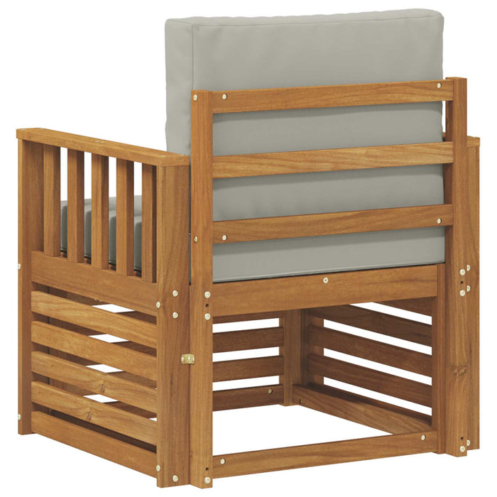 Canapea de exterior Lemn de acacia solid și poliester natural - WALTI WALTI