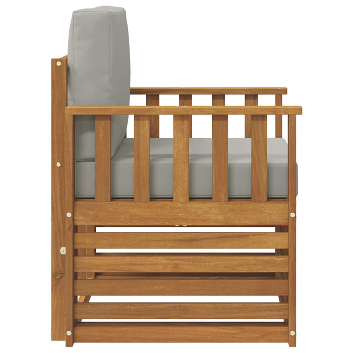 Canapea de exterior Lemn de acacia solid și poliester natural - WALTI WALTI