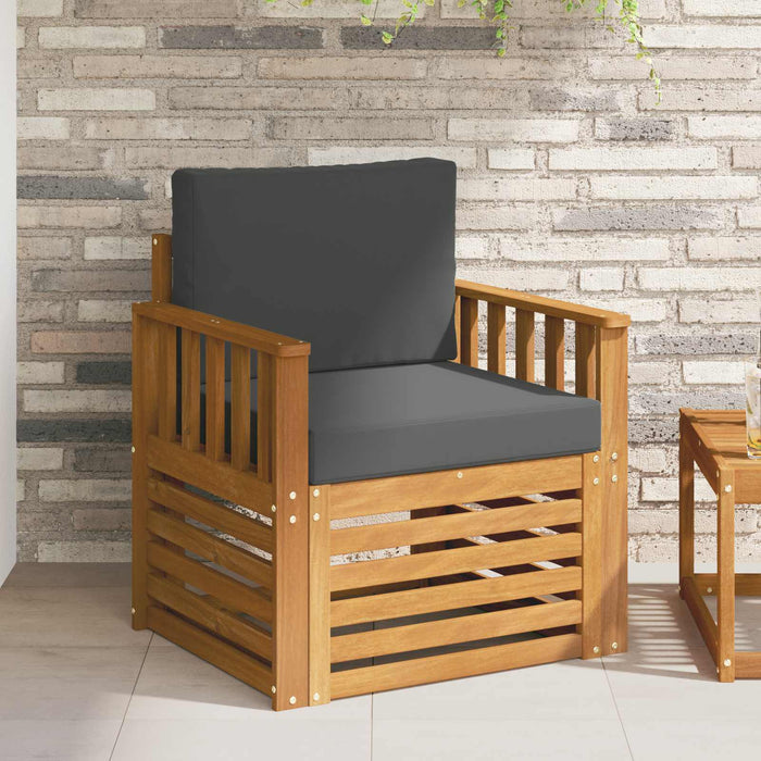 Canapea de exterior Lemn de acacia solid și poliester natural - WALTI WALTI