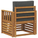 Canapea de exterior Lemn de acacia solid și poliester natural - WALTI WALTI