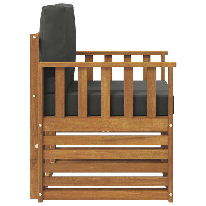 Canapea de exterior Lemn de acacia solid și poliester natural - WALTI WALTI