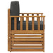 Canapea de exterior Lemn de acacia solid și poliester natural - WALTI WALTI