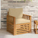 Canapea de exterior Lemn de acacia solid și poliester natural - WALTI WALTI
