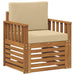 Canapea de exterior Lemn de acacia solid și poliester natural - WALTI WALTI