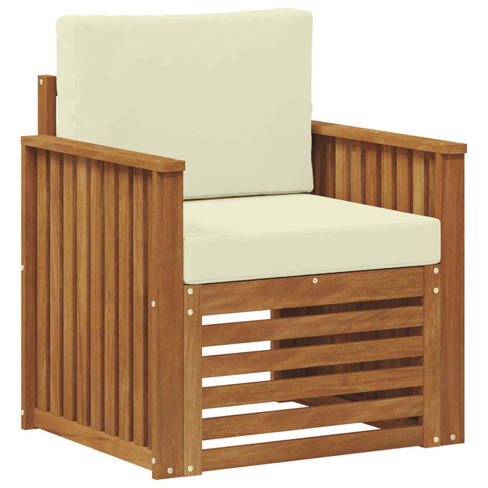 Canapea de exterior Lemn de acacia solid și poliester natural - WALTI WALTI
