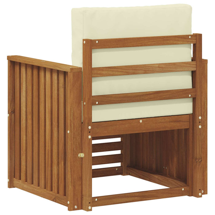 Canapea de exterior Lemn de acacia solid și poliester natural - WALTI WALTI