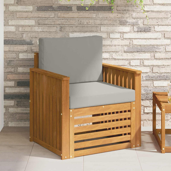 Canapea de exterior Lemn de acacia solid și poliester natural - WALTI WALTI