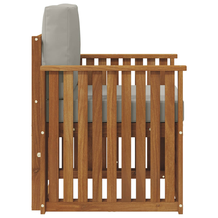 Canapea de exterior Lemn de acacia solid și poliester natural - WALTI WALTI