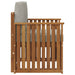 Canapea de exterior Lemn de acacia solid și poliester natural - WALTI WALTI