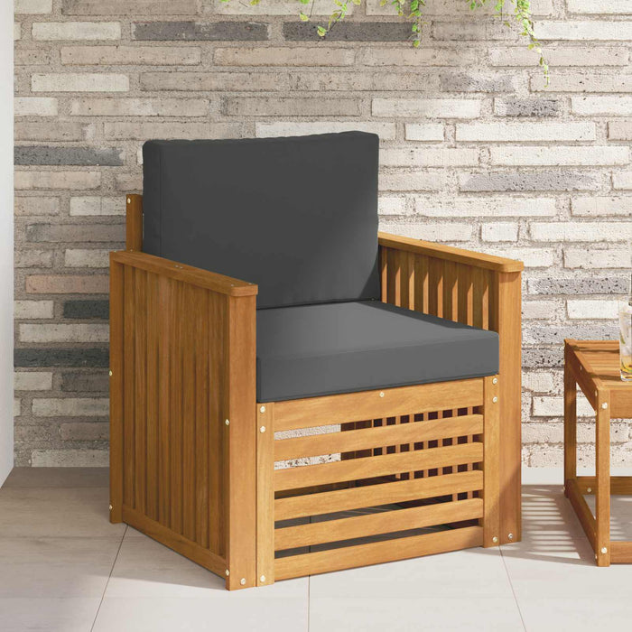 Canapea de exterior Lemn de acacia solid și poliester natural - WALTI WALTI