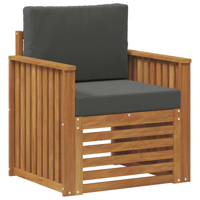 Canapea de exterior Lemn de acacia solid și poliester natural - WALTI WALTI
