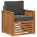 Canapea de exterior Lemn de acacia solid și poliester natural - WALTI WALTI