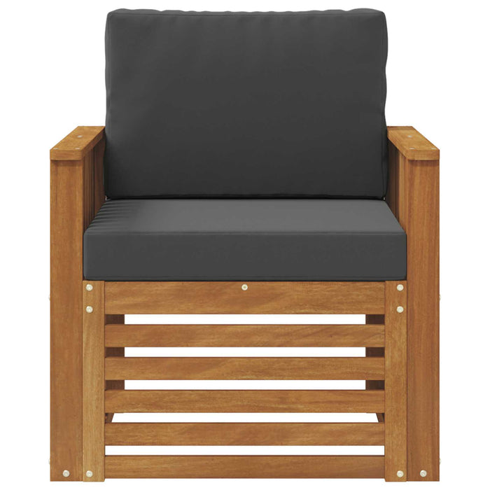 Canapea de exterior Lemn de acacia solid și poliester natural - WALTI WALTI