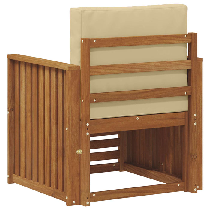 Canapea de exterior Lemn de acacia solid și poliester natural - WALTI WALTI