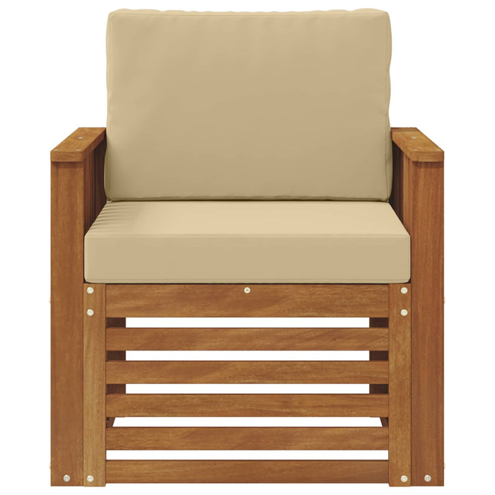 Canapea de exterior Lemn de acacia solid și poliester natural - WALTI WALTI