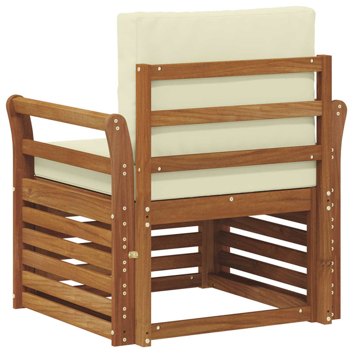 Canapea de exterior Lemn de acacia solid și poliester natural - WALTI WALTI