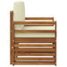 Canapea de exterior Lemn de acacia solid și poliester natural - WALTI WALTI