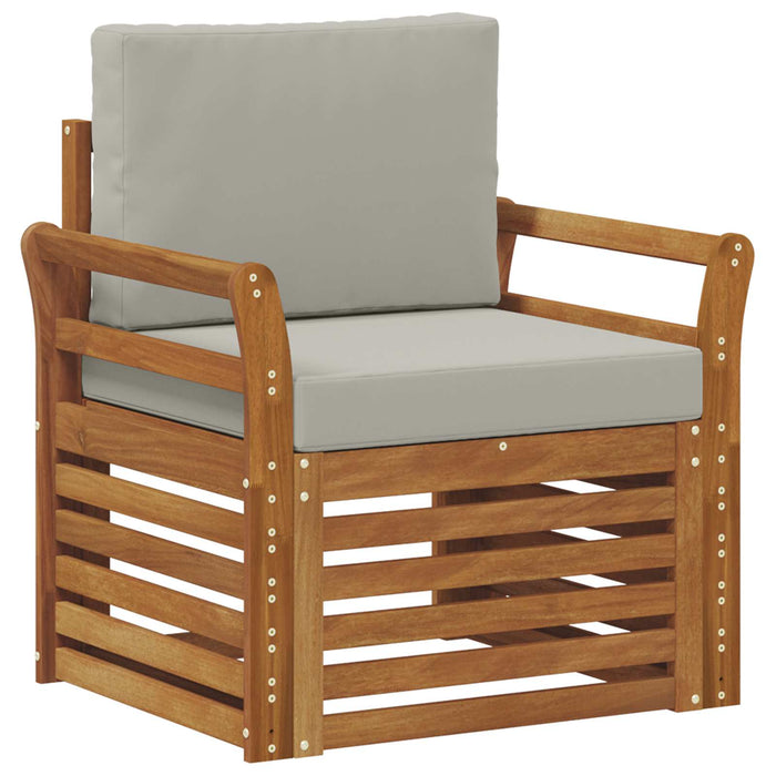 Canapea de exterior Lemn de acacia solid și poliester natural - WALTI WALTI