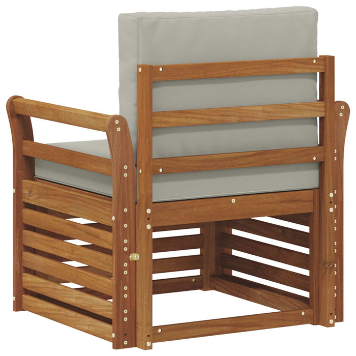 Canapea de exterior Lemn de acacia solid și poliester natural - WALTI WALTI