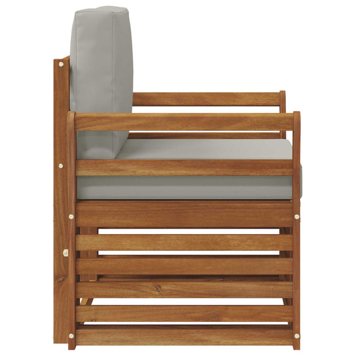 Canapea de exterior Lemn de acacia solid și poliester natural - WALTI WALTI