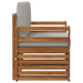 Canapea de exterior Lemn de acacia solid și poliester natural - WALTI WALTI