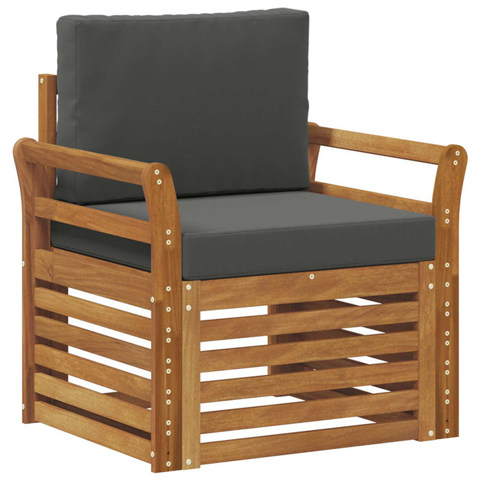 Canapea de exterior Lemn de acacia solid și poliester natural - WALTI WALTI
