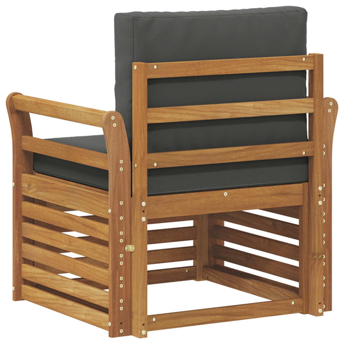 Canapea de exterior Lemn de acacia solid și poliester natural - WALTI WALTI