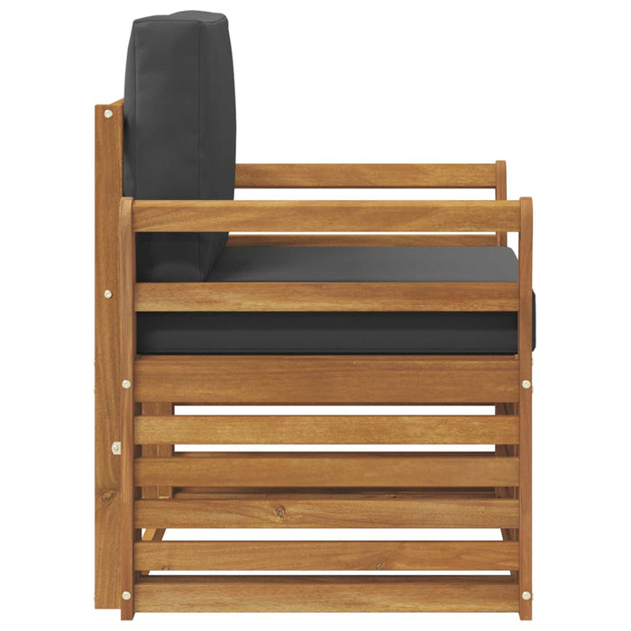 Canapea de exterior Lemn de acacia solid și poliester natural - WALTI WALTI