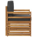 Canapea de exterior Lemn de acacia solid și poliester natural - WALTI WALTI