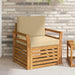 Canapea de exterior Lemn de acacia solid și poliester natural - WALTI WALTI