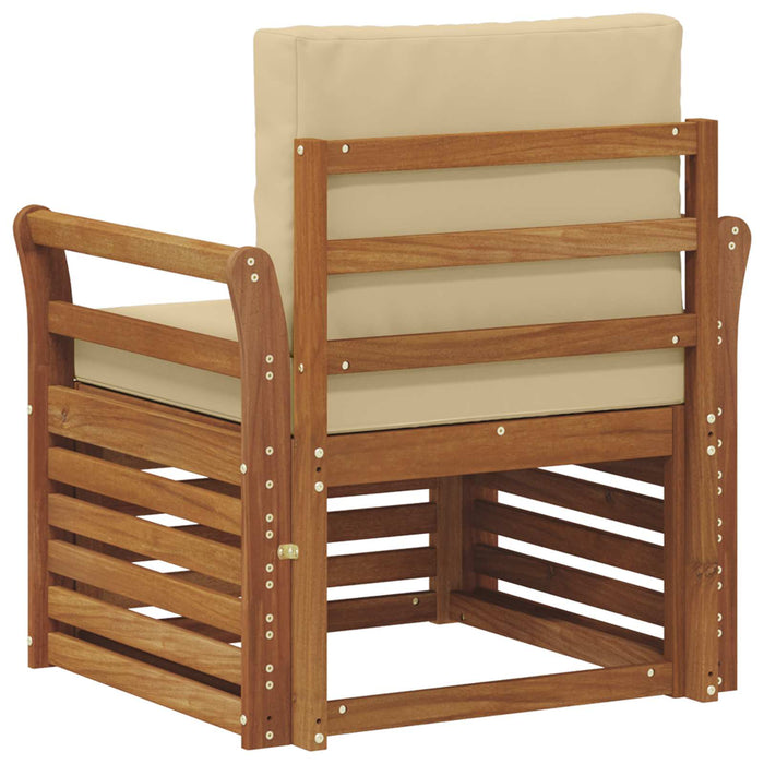 Canapea de exterior Lemn de acacia solid și poliester natural - WALTI WALTI