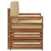 Canapea de exterior Lemn de acacia solid și poliester natural - WALTI WALTI