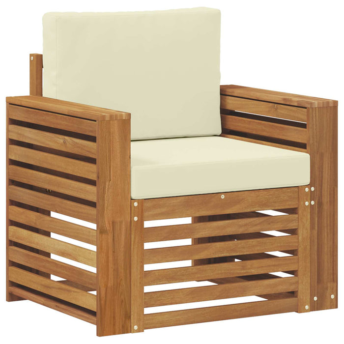 Canapea de exterior Lemn de acacia solid și poliester natural - WALTI WALTI