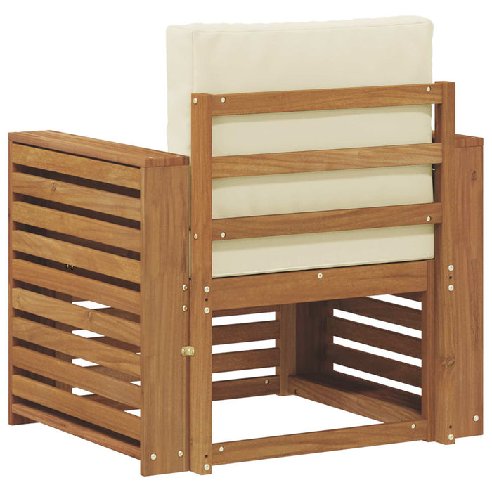 Canapea de exterior Lemn de acacia solid și poliester natural - WALTI WALTI