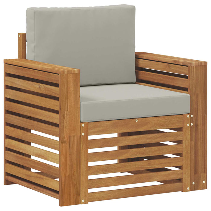 Canapea de exterior Lemn de acacia solid și poliester natural - WALTI WALTI