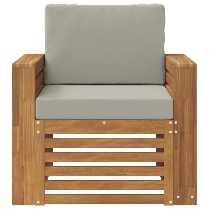 Canapea de exterior Lemn de acacia solid și poliester natural - WALTI WALTI