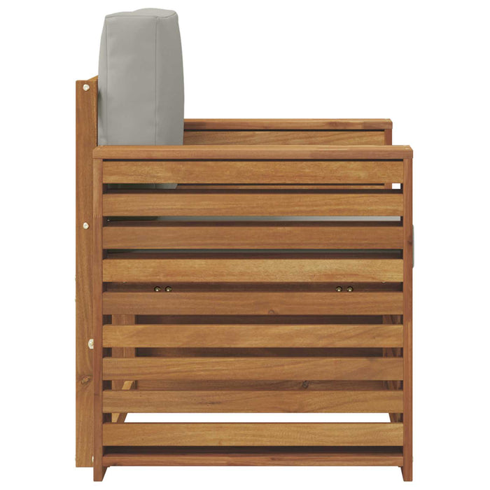 Canapea de exterior Lemn de acacia solid și poliester natural - WALTI WALTI