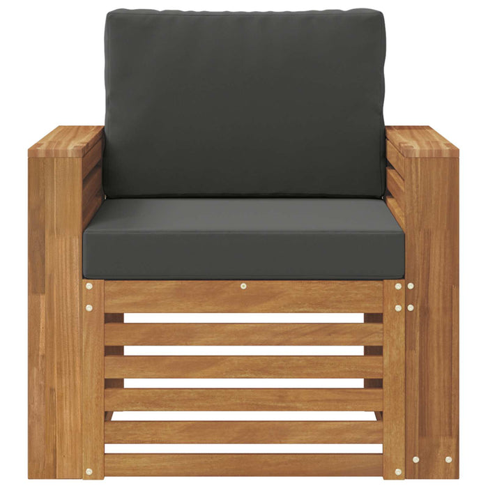 Canapea de exterior Lemn de acacia solid și poliester natural - WALTI WALTI