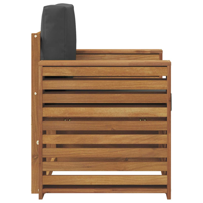 Canapea de exterior Lemn de acacia solid și poliester natural - WALTI WALTI