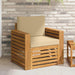 Canapea de exterior Lemn de acacia solid și poliester natural - WALTI WALTI