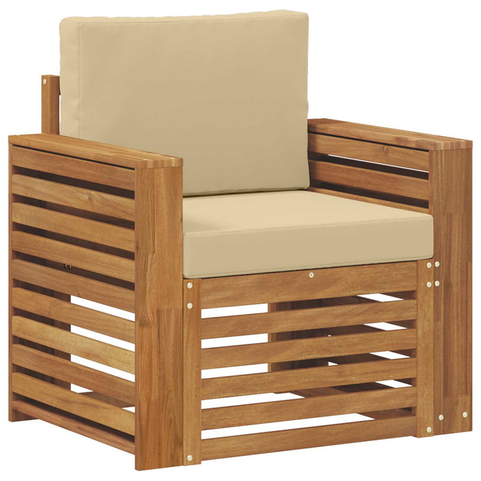 Canapea de exterior Lemn de acacia solid și poliester natural - WALTI WALTI