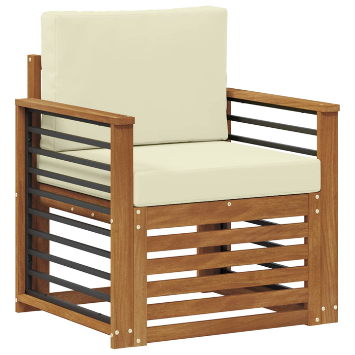 Canapea de exterior Lemn de acacia solid și poliester natural - WALTI WALTI