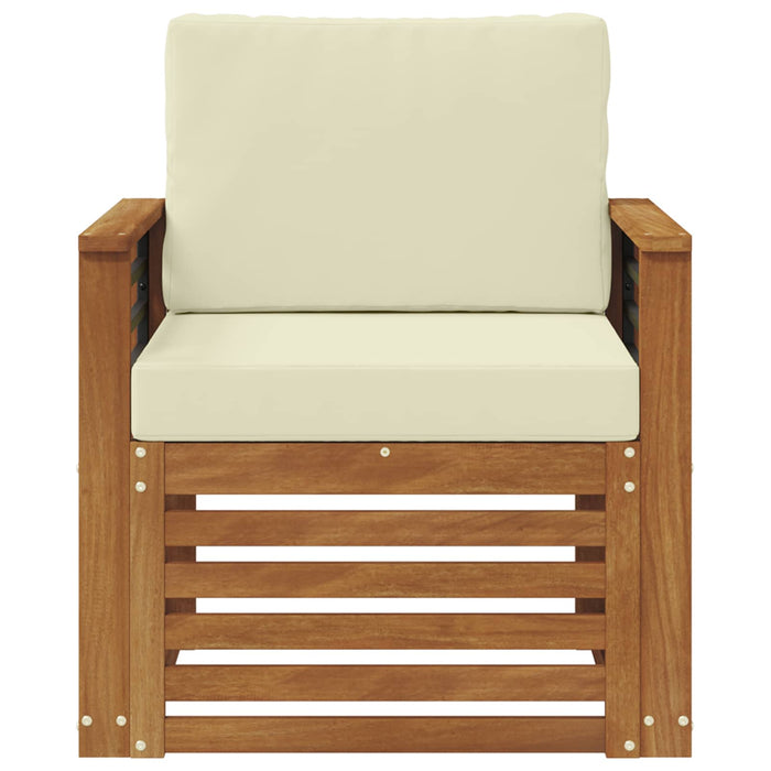 Canapea de exterior Lemn de acacia solid și poliester natural - WALTI WALTI