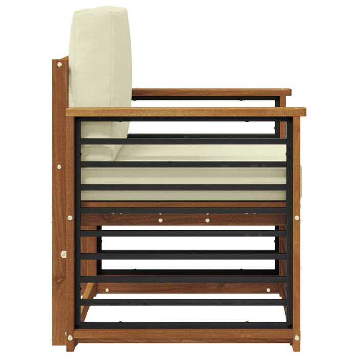 Canapea de exterior Lemn de acacia solid și poliester natural - WALTI WALTI