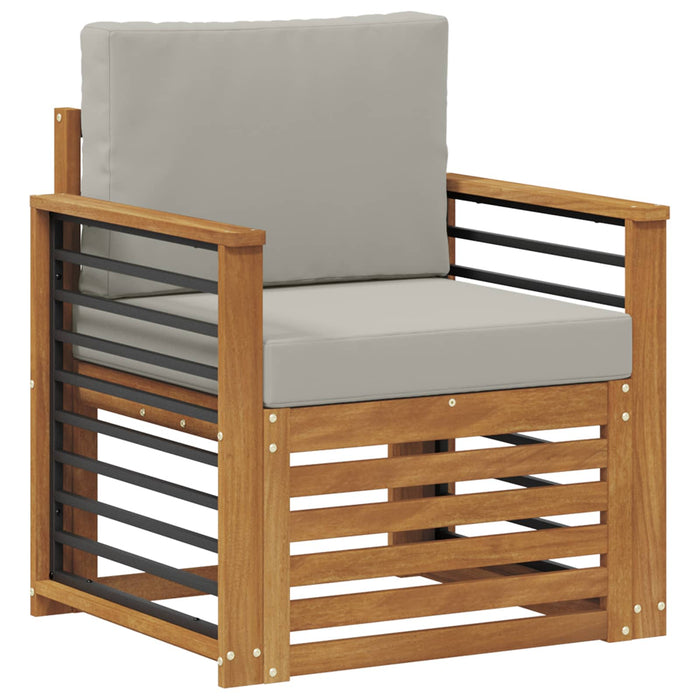 Canapea de exterior Lemn de acacia solid și poliester natural - WALTI WALTI