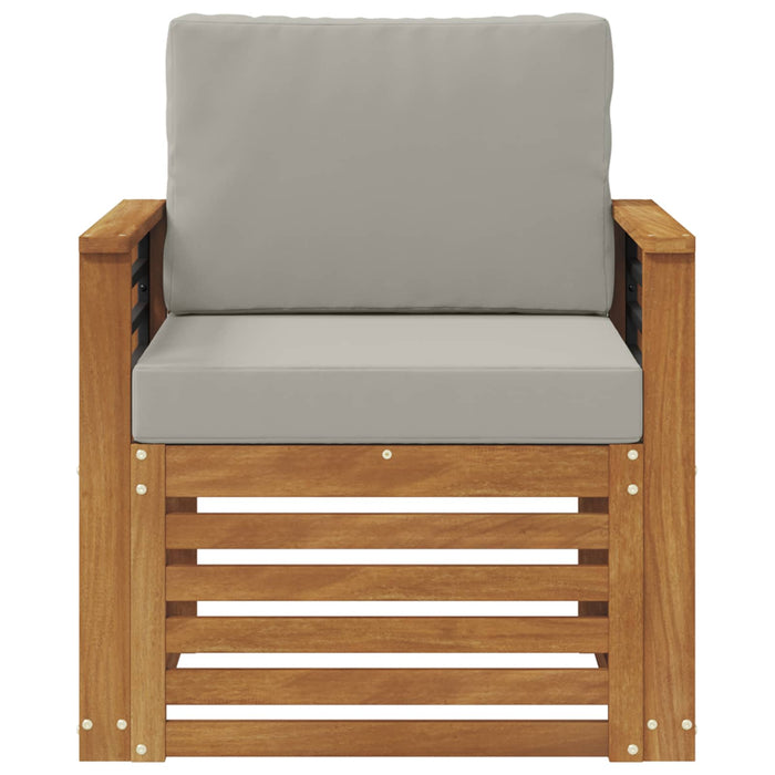 Canapea de exterior Lemn de acacia solid și poliester natural - WALTI WALTI