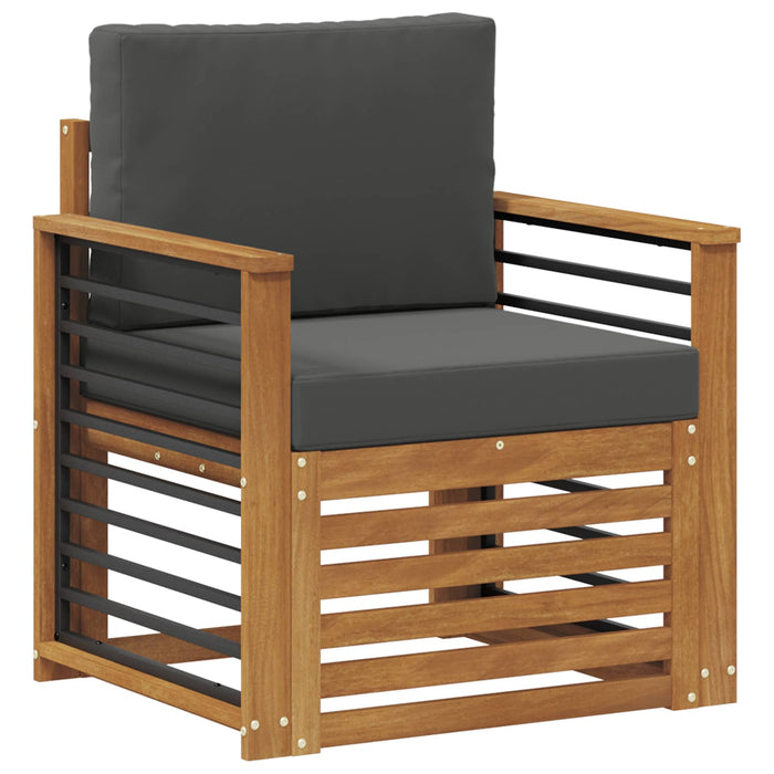 Canapea de exterior Lemn de acacia solid și poliester natural - WALTI WALTI