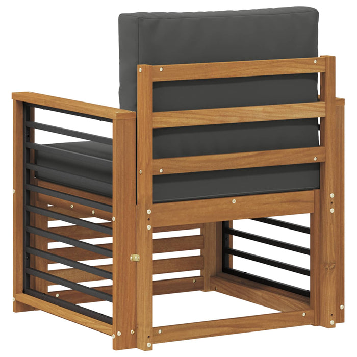 Canapea de exterior Lemn de acacia solid și poliester natural - WALTI WALTI