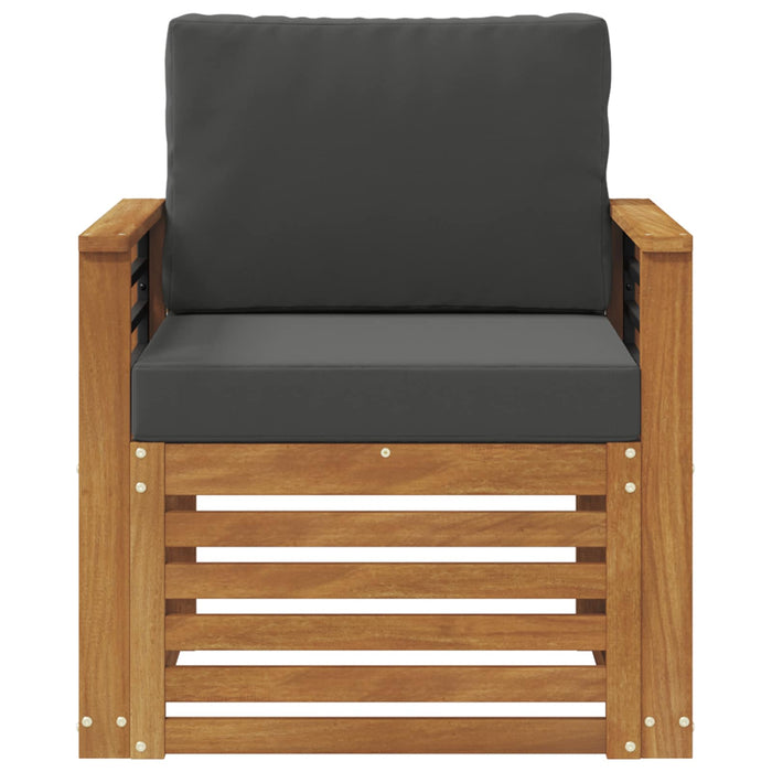 Canapea de exterior Lemn de acacia solid și poliester natural - WALTI WALTI