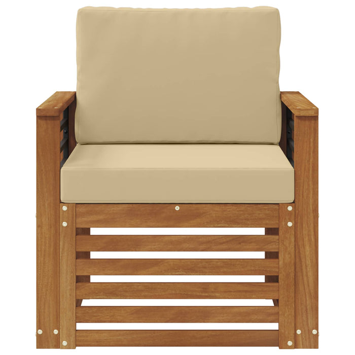 Canapea de exterior Lemn de acacia solid și poliester natural - WALTI WALTI